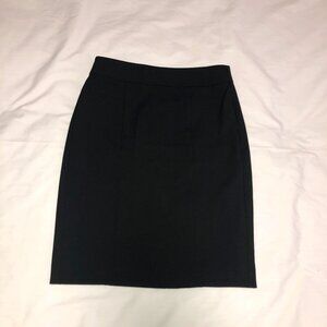 Ann Taylor Factory Size 2 black pencil skirt back vent, hidden zip. Professional